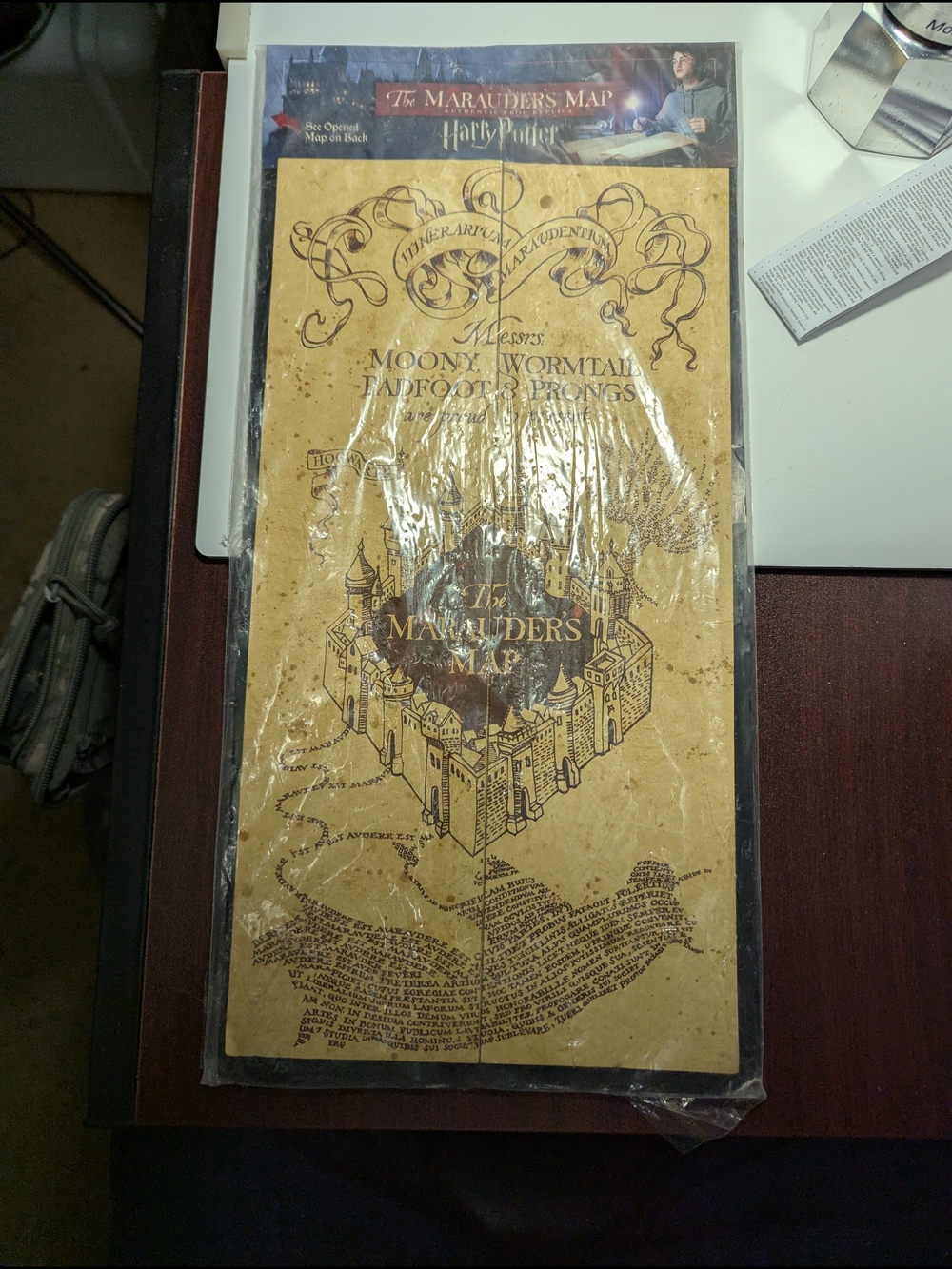 The Marauder's Map Decorative Wall Art - Brown Vintage Map Style